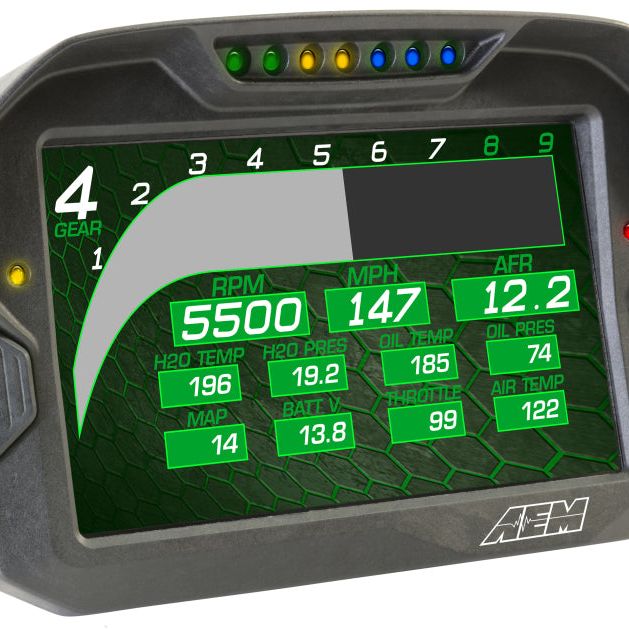 AEM 30-5703 - AEM30-5703 - AEM CD-7 Logging GPS Enabled Race Dash Carbon Fiber Digital Display w/o VDM (CAN Input Only) - Shipped in Europe - Tuningsupply.com