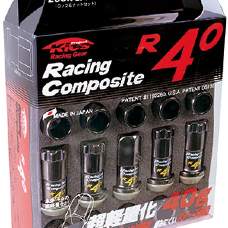 Project Kics KRC13K - PJKKRC13K - Project Kics 12x1.25 R40 Lug Nuts - Black (16+4 Locks) - Shipped in Europe - Tuningsupply.com