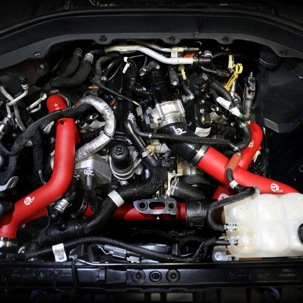 aFe 46-20674-R - AFE46-20674-R - aFe 22-23 Ford Explorer BladeRunner Aluminum Hot and Cold Charge Pipe Kit - Red - Shipped in Europe - Tuningsupply.com