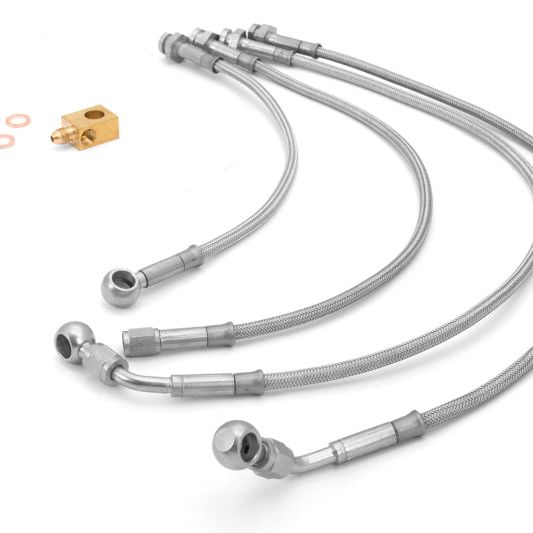 Rugged Ridge 16734.10 - RUG16734.10 - Rugged Ridge Brake Hose Kit Braided Stainless 07-18 Jeep Wrangler - Shipped in Europe - Tuningsupply.com