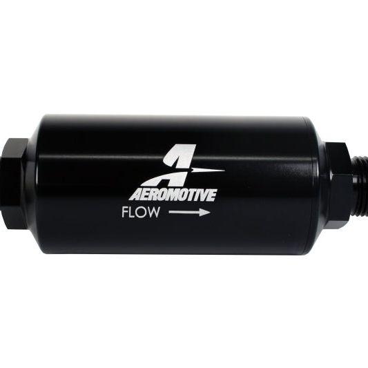 Aeromotive 12389 - AER12389 - Aeromotive In-Line Filter - (AN-10) 100 Micron Stainless Steel Element Black Anodize Finish - Shipped in Europe - Tuningsupply.com