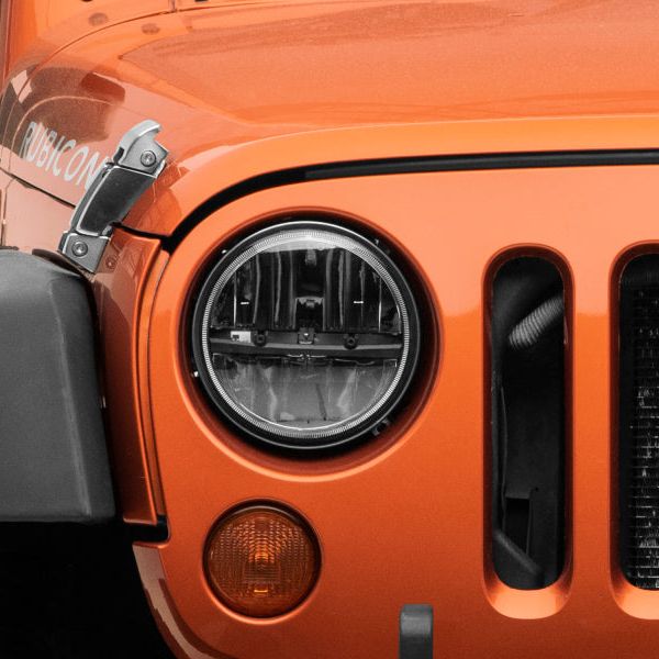 Raxiom J108039 - RAXJ108039 - Raxiom 97-18 Jeep Wrangler TJ/JK Axial Series LED Headlights- Black Housing (Clear Lens) - Shipped in Europe - Tuningsupply.com