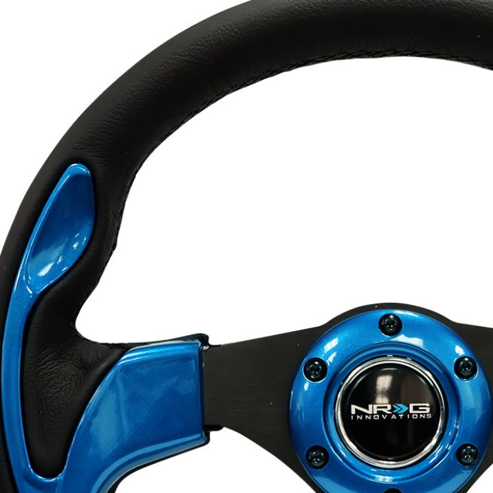 NRG RST-001BL - NRGRST-001BL - NRG Reinforced Steering Wheel (320mm) Blk w/Blue Trim - Shipped in Europe - Tuningsupply.com