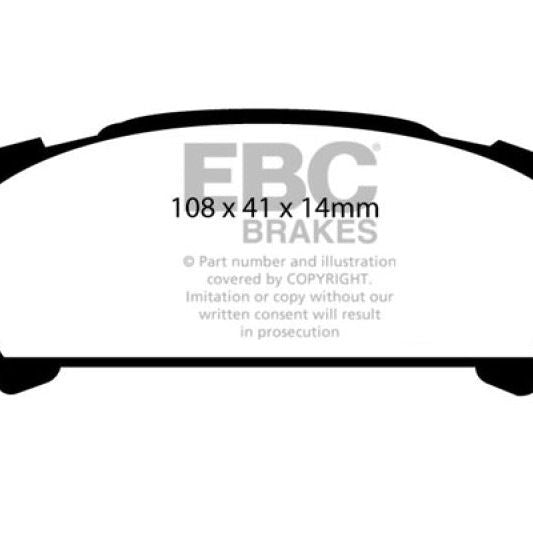 EBC DP41293R - EBCDP41293R - EBC 02-06 Subaru Baja 2.5 Yellowstuff Rear Brake Pads - Shipped in Europe - Tuningsupply.com