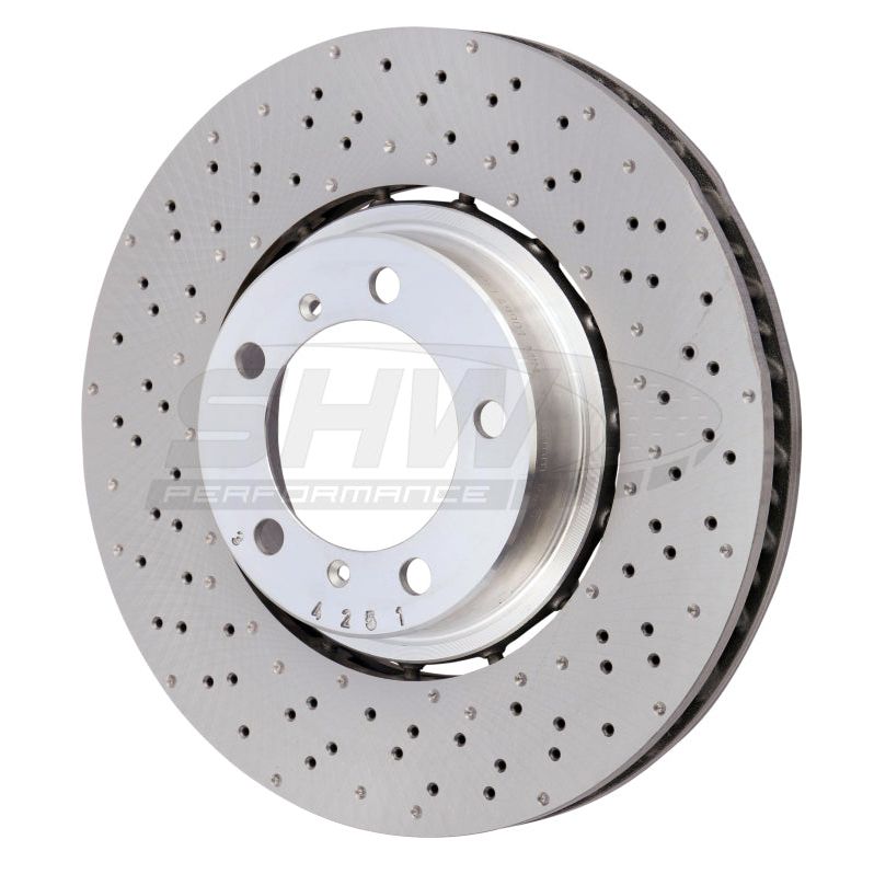 SHW Performance PFL49901 - SHWPFL49901 - SHW 18-19 Porsche 911 Carrera 4 GTS w/o Ceramic Brake Left Frt Drill-Dimp LW Brake Rotor (9P1615301) - Shipped in Europe - Tuningsupply.com
