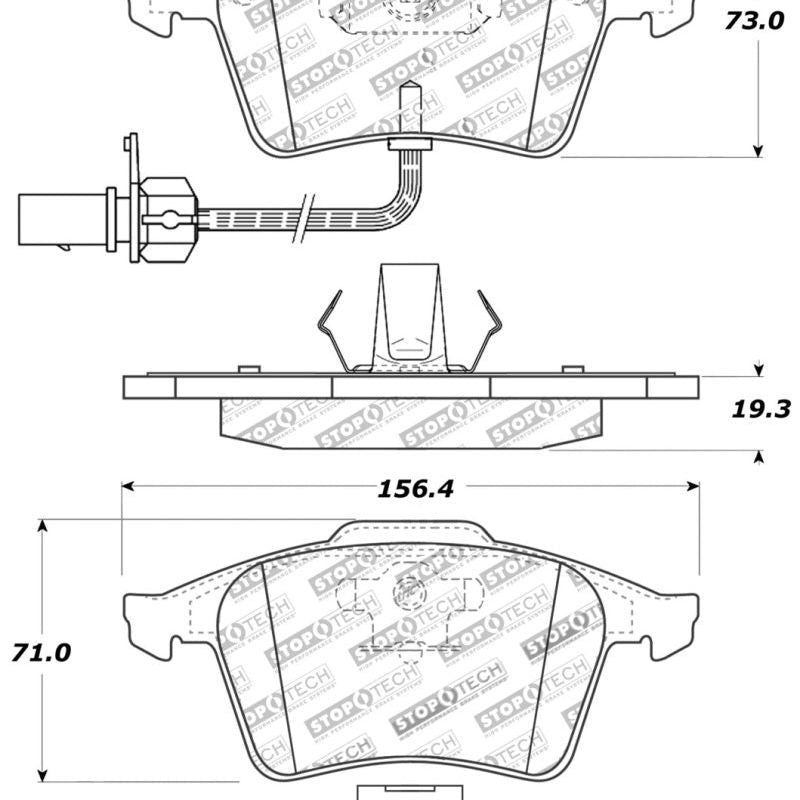 Stoptech 309.09152 - STO309.09152 - StopTech Performance 07-09 Mazda 3 Front Brake Pads - Shipped in Europe - Tuningsupply.com