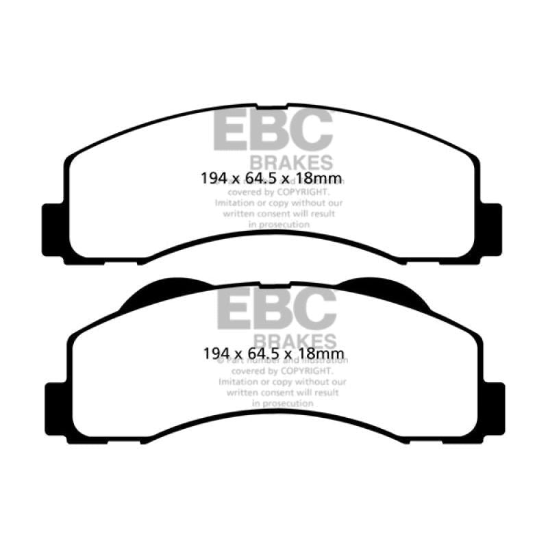 EBC DP61855 - EBCDP61855 - EBC 15+ Ford Expedition 3.5 Twin Turbo 2WD Greenstuff Front Brake Pads - Shipped in Europe - Tuningsupply.com