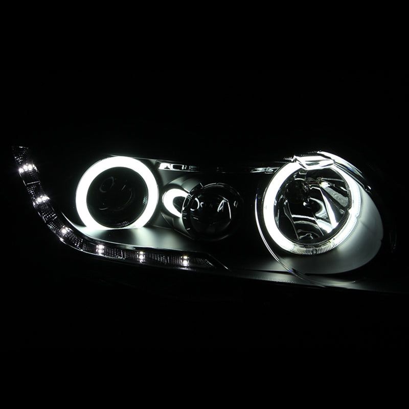 ANZO 121454 - ANZ121454 - ANZO 2006-2011 Honda Civic Projector Headlights w/ Halo Black (CCFL) - Shipped in Europe - Tuningsupply.com