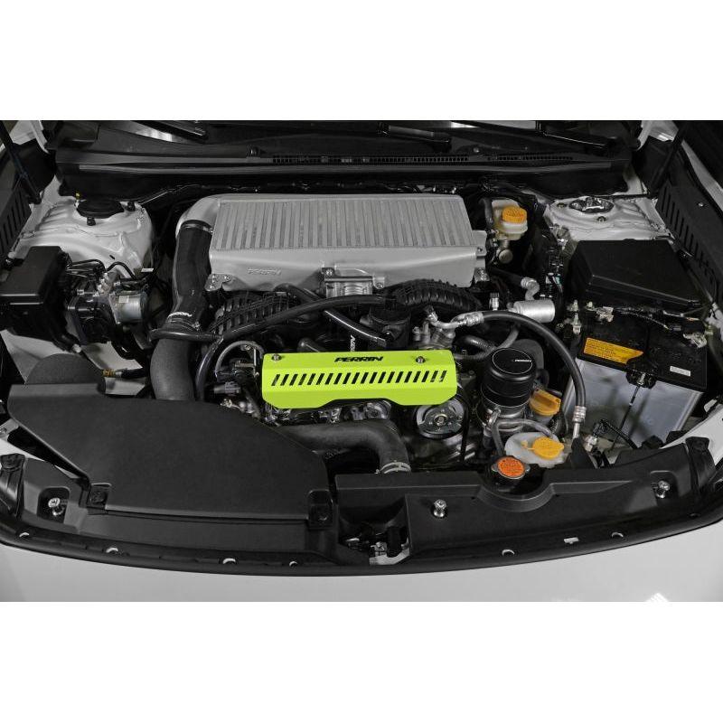 Perrin Performance PSP-ENG-154NY - PERPSP-ENG-154NY - PERRIN 22-25 Subaru WRX Pulley Cover - Neon Yellow (SHORT - For Use w/PERRIN AOS) - Shipped in Europe - Tuningsupply.com