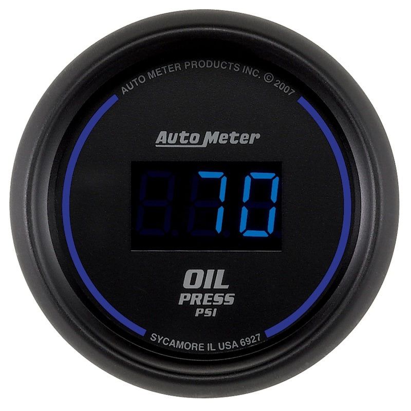 AutoMeter 6927 - ATM6927 - Autometer Cobalt Digital 52.4mm Black 0-100psi Oil Pressure Gauge - Shipped in Europe - Tuningsupply.com