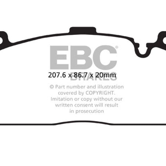 EBC DP32148C - EBCDP32148C - EBC 12+ BMW M5 4.4 Twin Turbo (F10) Redstuff Front Brake Pads - Shipped in Europe - Tuningsupply.com