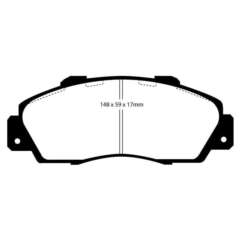 EBC DP4872R - EBCDP4872R - EBC 97 Acura CL 3.0 Yellowstuff Front Brake Pads - Shipped in Europe - Tuningsupply.com