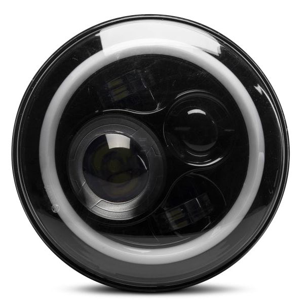 Raxiom J108037 - RAXJ108037 - Raxiom 97-18 Jeep Wrangler TJ/JK Axial Halo Headlights w/ DRL Amber Signals- Blk Hsng (Clear Lens) - Shipped in Europe - Tuningsupply.com