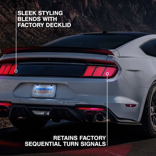 Raxiom 402183 - RAX402183 - Raxiom 15-22 Ford Mustang Profile LED Tail Lights - Gloss Black Housing (Smoked Lens) - Shipped in Europe - Tuningsupply.com