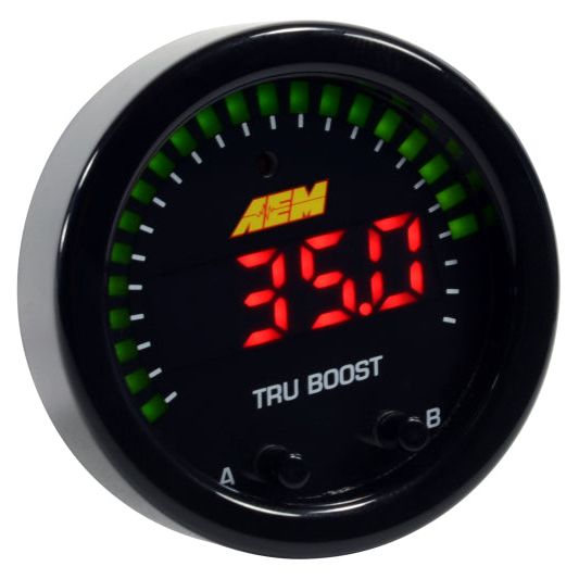 AEM 30-0352 - AEM30-0352 - AEM X-Series Tru-Boost Controller Gauge w/ Boost Control Solenoid 80PSIg Internal MAP Sensor - Shipped in Europe - Tuningsupply.com