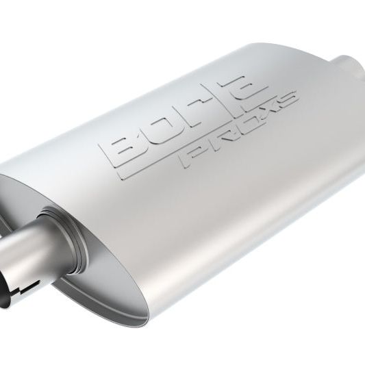 Borla 400496 - BOR400496 - Borla Universal Pro-XS Oval 2.5in Inlet/Outlet Center/Center Notched Muffler - Shipped in Europe - Tuningsupply.com