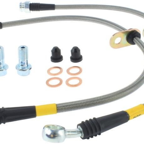 Stoptech 950.40502 - STO950.40502 - StopTech 02-06 Acura RSX / 04-09 TSX / 03-07 Accord / 09 Accord Coupe & Sedan Rear SS Brake Lines - Shipped in Europe - Tuningsupply.com