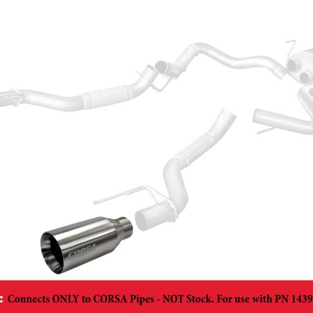 CORSA Performance 14051 - COR14051 - Corsa 2017-2020 Ford F-150 Raptor 3in Inlet / 5in Outlet Satin Polished Tip Kit (For Corsa Exh Only) - Shipped in Europe - Tuningsupply.com