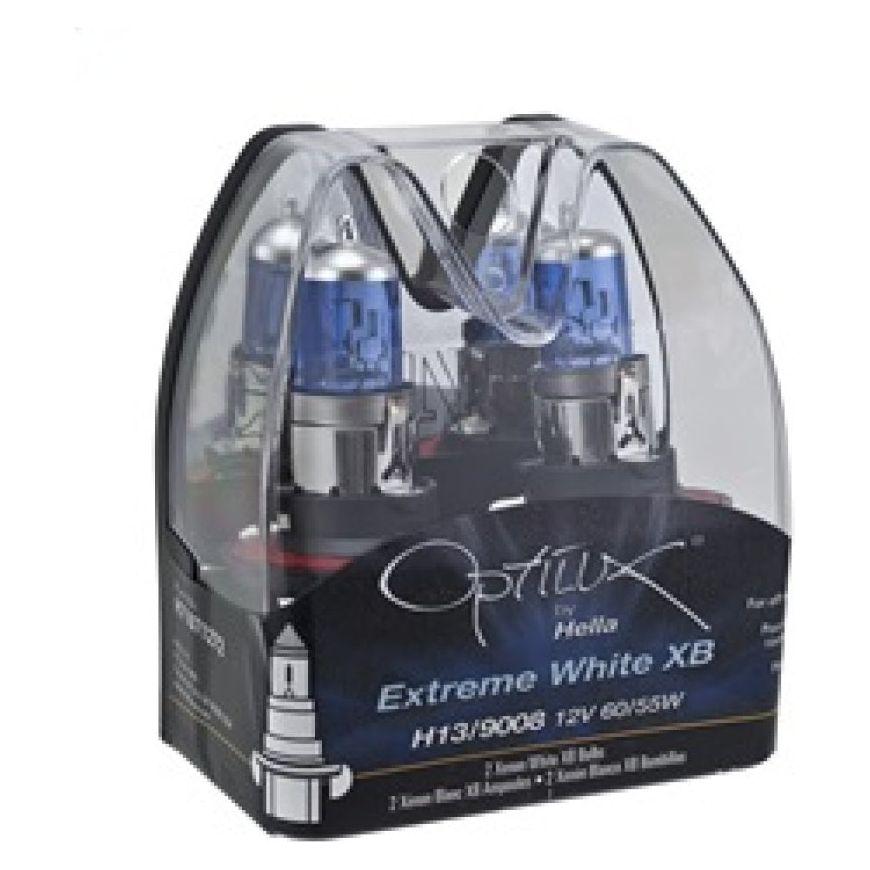 Hella LAH71071272 - HELLAH71071272 - Hella Optilux H13/9008 12V 60/55W XB Xenon White Bulbs (Pair) - Shipped in Europe - Tuningsupply.com