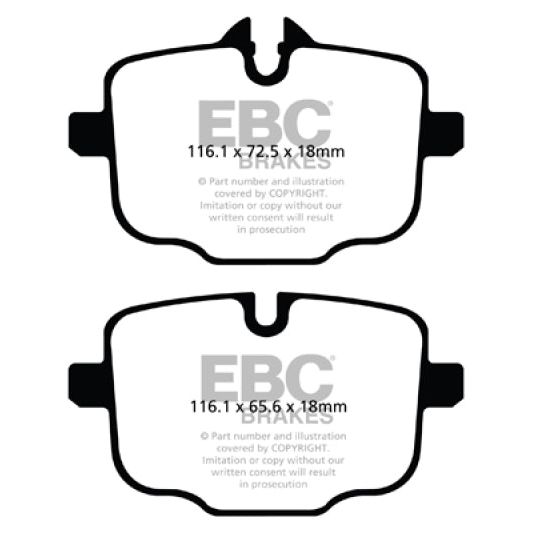 EBC DP42089R - EBCDP42089R - EBC 2021+ BMW M3/M4 3.0TT (G80/G82/G83) Yellowstuff Rear Brake Pads - Shipped in Europe - Tuningsupply.com