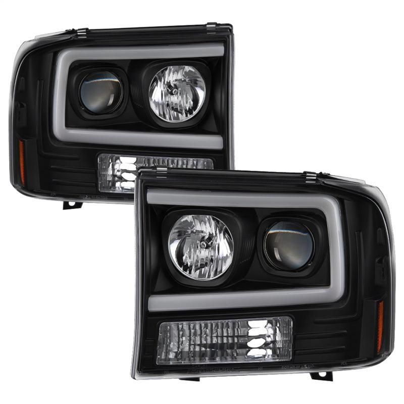SPYDER 5084491 - SPY5084491 - Spyder 99-04 Ford F250 Super Duty Projector Headlights - Light Bar - Black PRO-YD-FF25099V2-LB-BK - Shipped in Europe - Tuningsupply.com