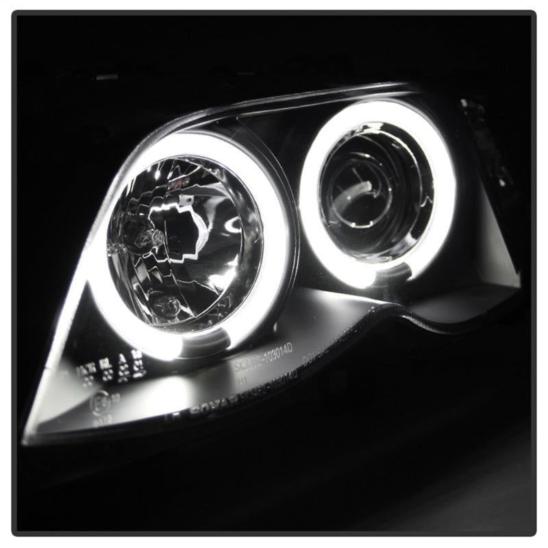 SPYDER 5042415 - SPY5042415 - Spyder BMW E46 3-Series 02-05 4DR Projector Headlights 1PC LED Halo Blk PRO-YD-BMWE4602-4D-AM-BK - Shipped in Europe - Tuningsupply.com