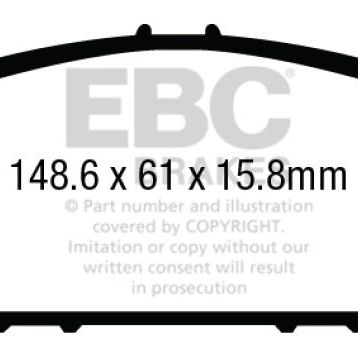 EBC DP43014R - EBCDP43014R - EBC 13+ Honda Accord Coupe 2.4 EX Yellowstuff Front Brake Pads - Shipped in Europe - Tuningsupply.com