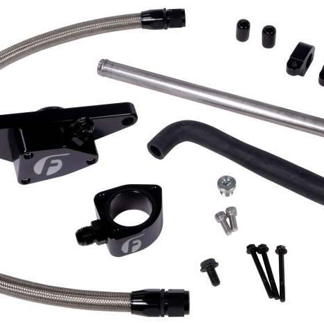 Fleece Performance FPE-CLNTBYPS-CUMMINS-0305-SS - FPEFPE-CLNTBYPS-CUMMINS-0305-SS - Fleece Performance 03-05 Auto Trans Cummins Coolant Bypass Kit w/ Stainless Steel Braided Line - Shipped in Europe - Tuningsupply.com