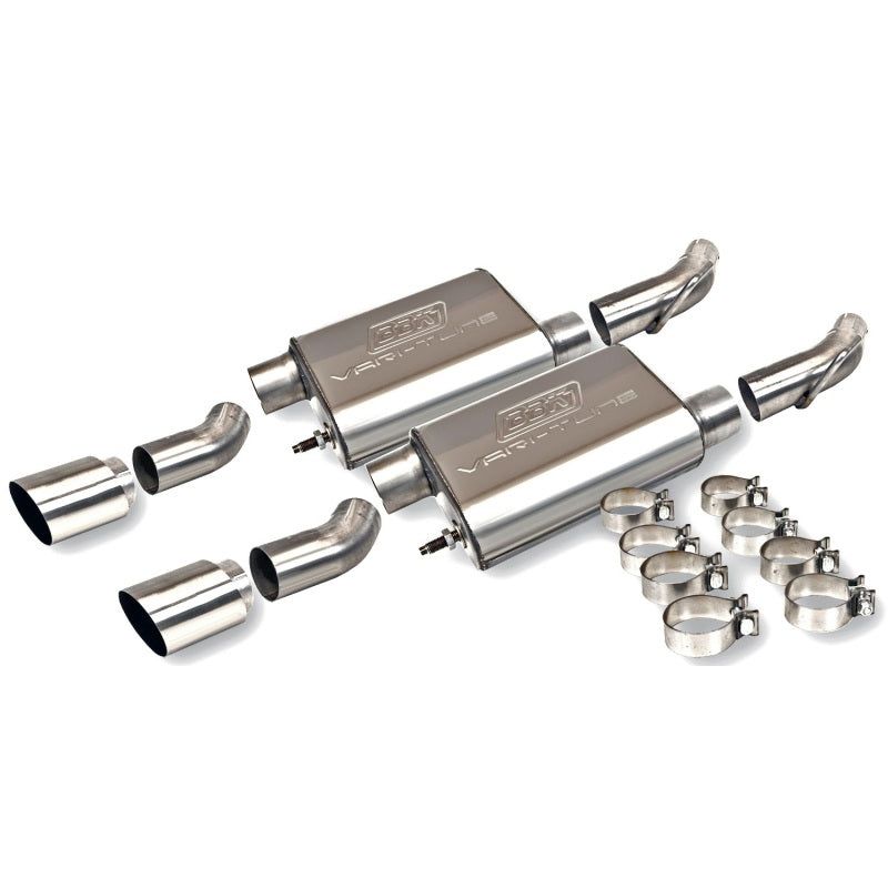 BBK 41065 - BBK41065 - BBK Vari-Tune Axle Back Exhaust Kit 2 Adjustable Performance Mufflers 2-3/4 Pipe 4 in. Tips - Shipped in Europe - Tuningsupply.com