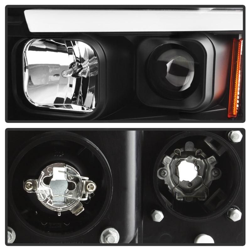 SPYDER 5084606 - SPY5084606 - Spyder 02-05 Dodge Ram 1500 Light Bar Projector Headlights - Black (PRO-YD-DR02V2-LB-BK) - Shipped in Europe - Tuningsupply.com