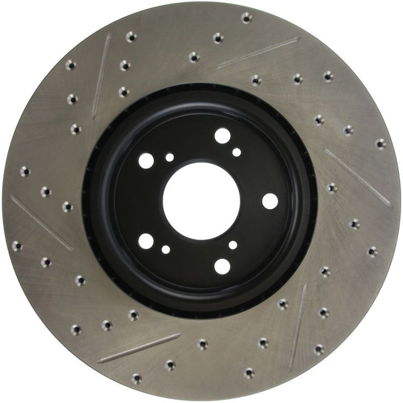 Stoptech 127.40062L - STO127.40062L - StopTech 04-08 Acura TL (Brembo Caliber) SportStop Slotted & Drilled Left Front Rotor - Shipped in Europe - Tuningsupply.com
