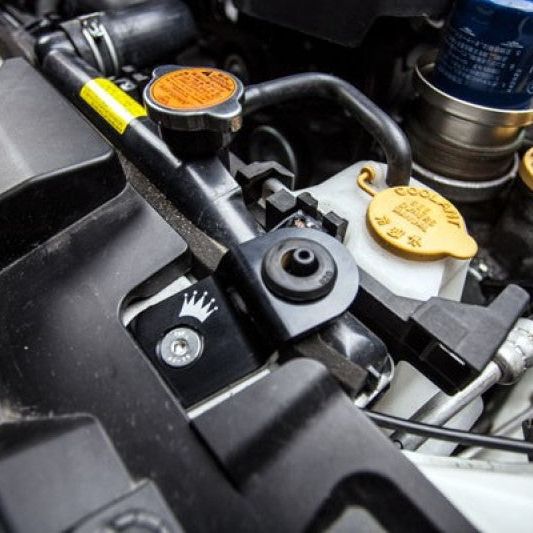 Turbo XS W15-RADSTAY-BLK - TXSW15-RADSTAY-BLK - Turbo XS 15-16 Subaru WRX/STI Billet Aluminum Radiator Stay - Black - Shipped in Europe - Tuningsupply.com