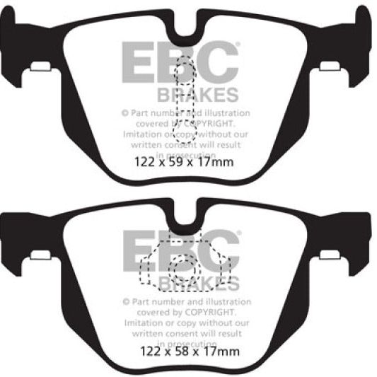 EBC DP32009C - EBCDP32009C - EBC 10-14 BMW X5 3.0 Turbo (35) Redstuff Rear Brake Pads - Shipped in Europe - Tuningsupply.com