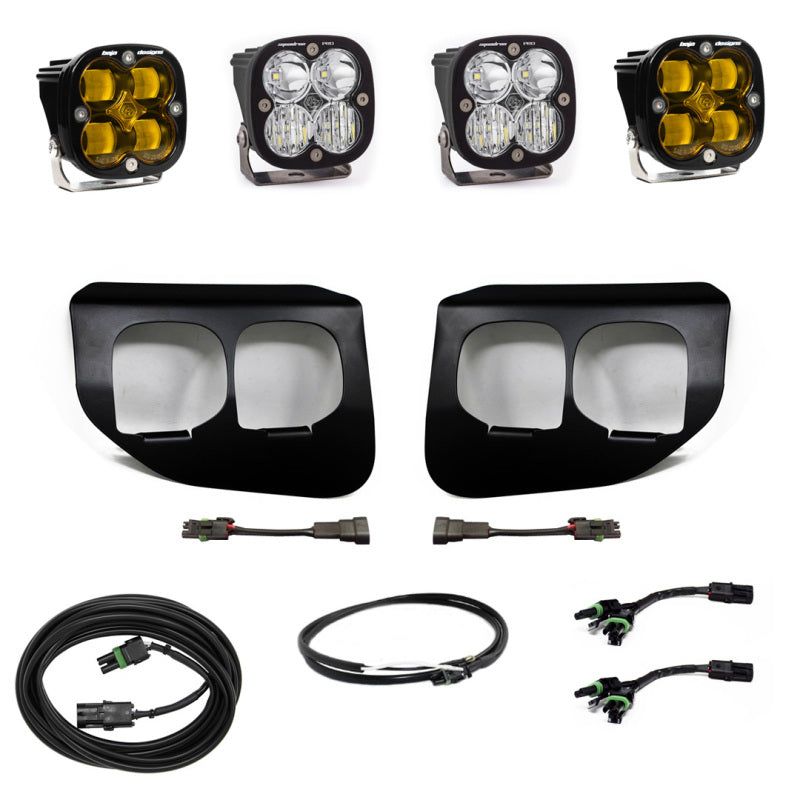Baja Designs 447737UP - BAJ447737UP - Baja Designs 2020+ Ford Super Duty Fog Lights FPK Amber SAE/Pro DC Baja Designs w/Upfitter - Shipped in Europe - Tuningsupply.com