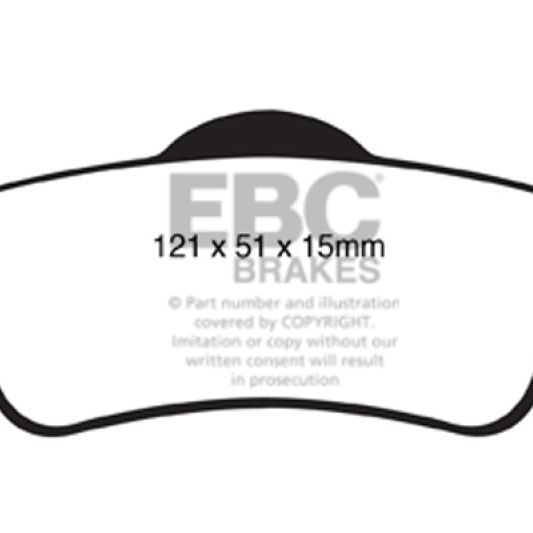 EBC DP31834C - EBCDP31834C - EBC 11+ Chevrolet Caprice 3.6 Redstuff Rear Brake Pads - Shipped in Europe - Tuningsupply.com
