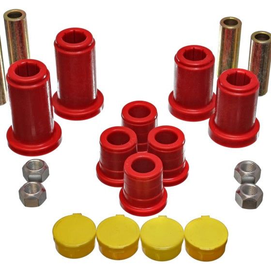 Energy Suspension 3.3180R - ENG3.3180R - Energy Suspension 98-99 Tahoe/Yukon/Denali / 98-95 K5 Blazer 4WD Red Front End C/A Bushing Set - Shipped in Europe - Tuningsupply.com