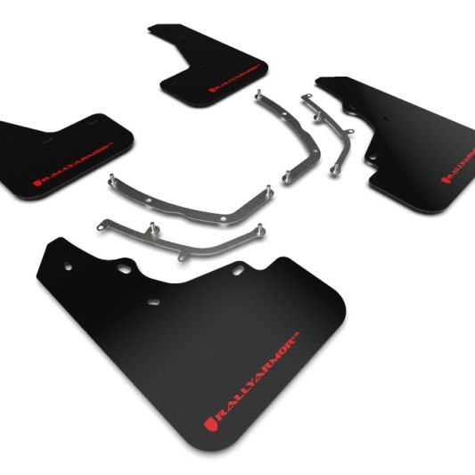 Rally Armor MF61-UR-BLK/RD - RALMF61-UR-BLK/RD - Rally Armor 19-25 Mazda3 Hatchback Black UR Mud Flap w/Red Logo - Shipped in Europe - Tuningsupply.com