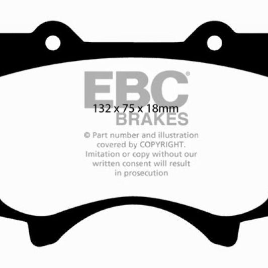 EBC DP41657R - EBCDP41657R - EBC 10+ Lexus GX460 4.6 Yellowstuff Front Brake Pads - Shipped in Europe - Tuningsupply.com