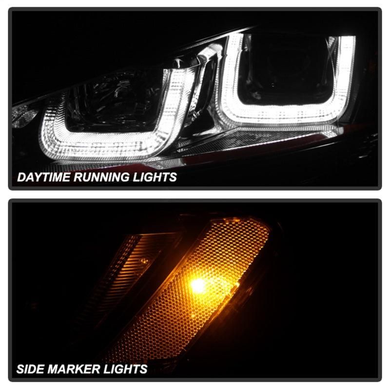 SPYDER 5080592 - SPY5080592 - Spyder Volkswagen Golf VII 14-16 Projector Headlights DRL LED Red Stripe Blk PRO-YD-VG15-RED-DRL-BK - Shipped in Europe - Tuningsupply.com