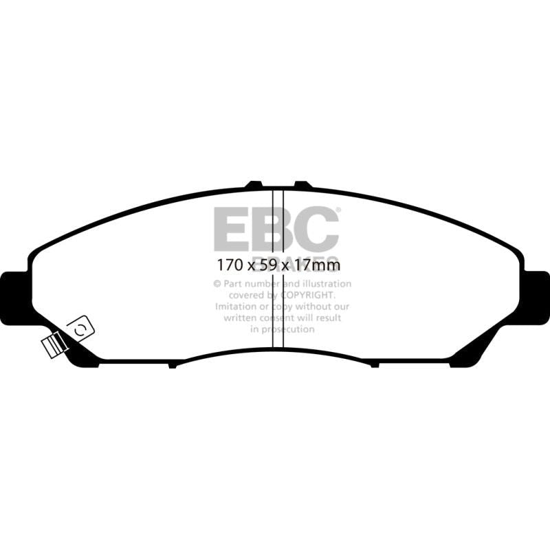 EBC DP41801R - EBCDP41801R - EBC 07-13 Acura MDX 3.7 Yellowstuff Front Brake Pads - Shipped in Europe - Tuningsupply.com