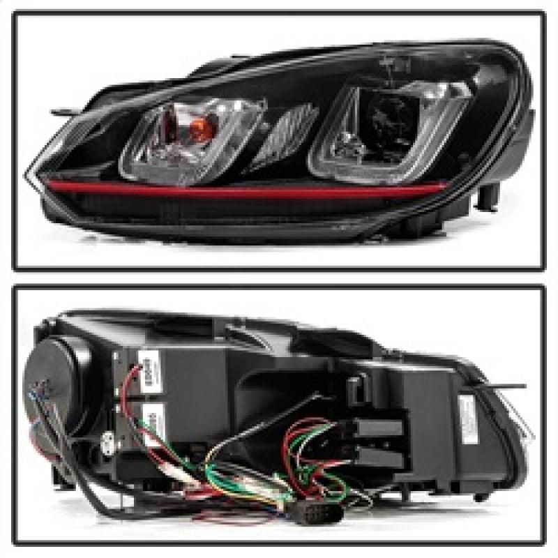 SPYDER 5082046 - SPY5082046 - Spyder Volkswagen Golf / GTI 10-13 Version 3 Projector Headlights - Black PRO-YD-VG10V3R-DRL-BK - Shipped in Europe - Tuningsupply.com