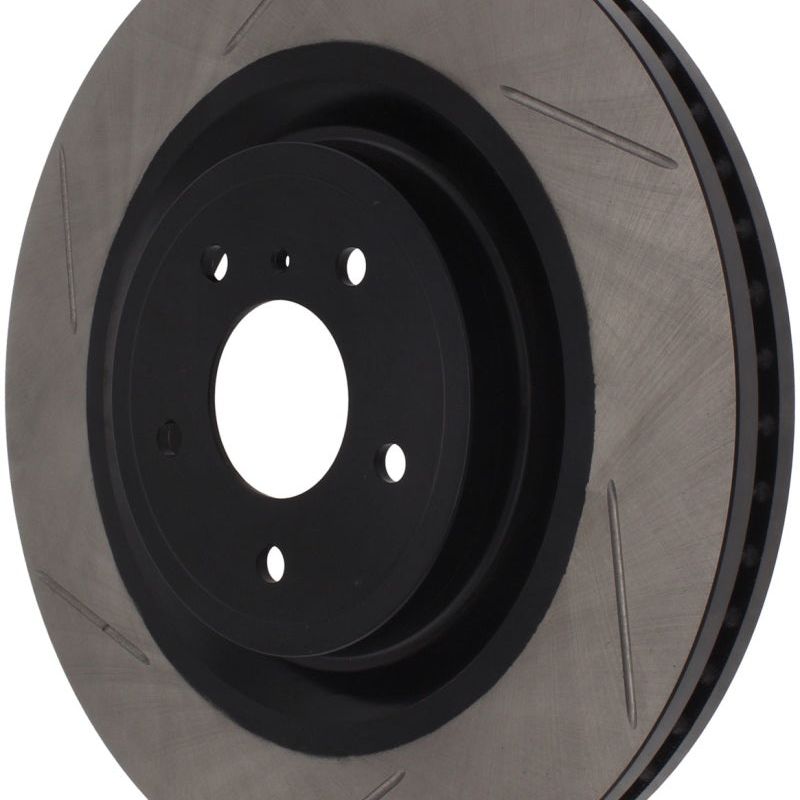 Stoptech 126.42100SR - STO126.42100SR - StopTech Power Slot Nissan 370z / Infiniti G37 SportStop Slotted Front Right Rotor - Shipped in Europe - Tuningsupply.com