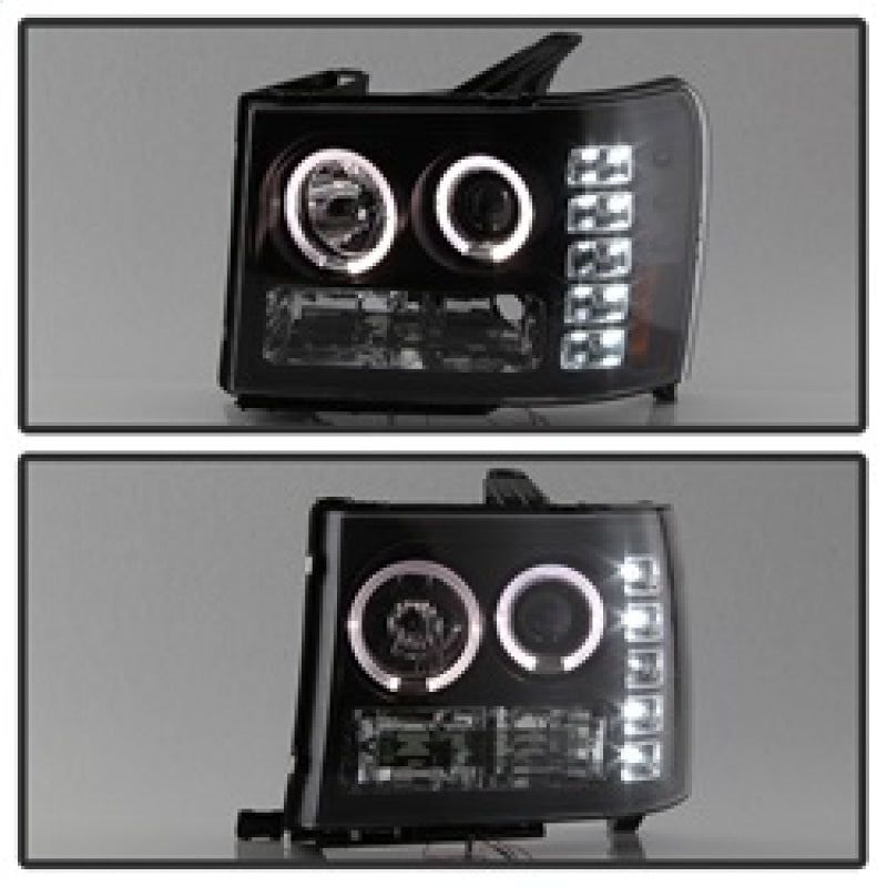 SPYDER 5010605 - SPY5010605 - Spyder GMC Sierra 1500/GMC Sierra Denali 08-13 Projector LED Halo- LED Blk PRO-YD-GS07-HL-BK - Shipped in Europe - Tuningsupply.com