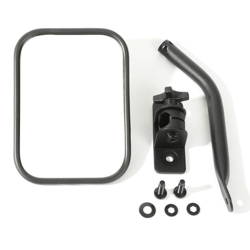 Rugged Ridge 11025.18 - RUG11025.18 - Rugged Ridge 97-18 Jeep Wrangler Textured Black Rectangluar Quick Release Mirror Kit - Shipped in Europe - Tuningsupply.com