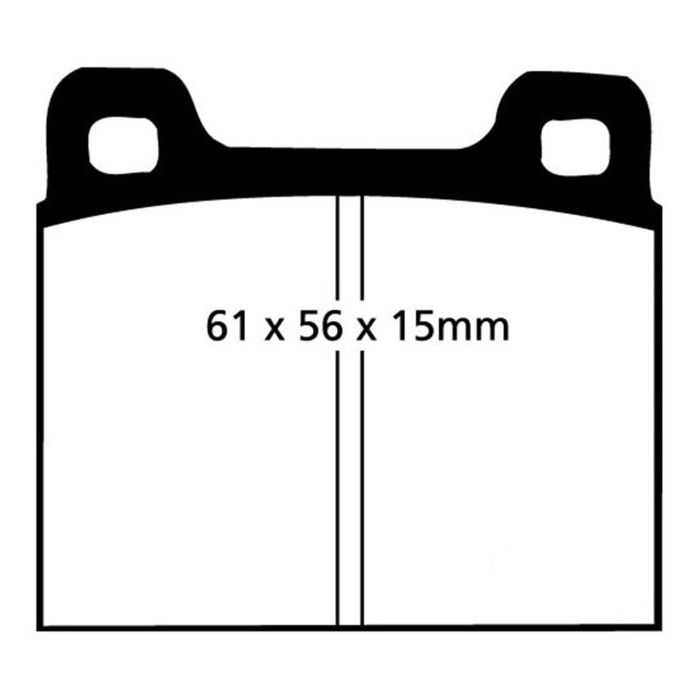 EBC DP4104R - EBCDP4104R - EBC 64-69 Porsche 911 2.0 (M Caliper) (Solid front rotor) Yellowstuff Front Brake Pads - Shipped in Europe - Tuningsupply.com
