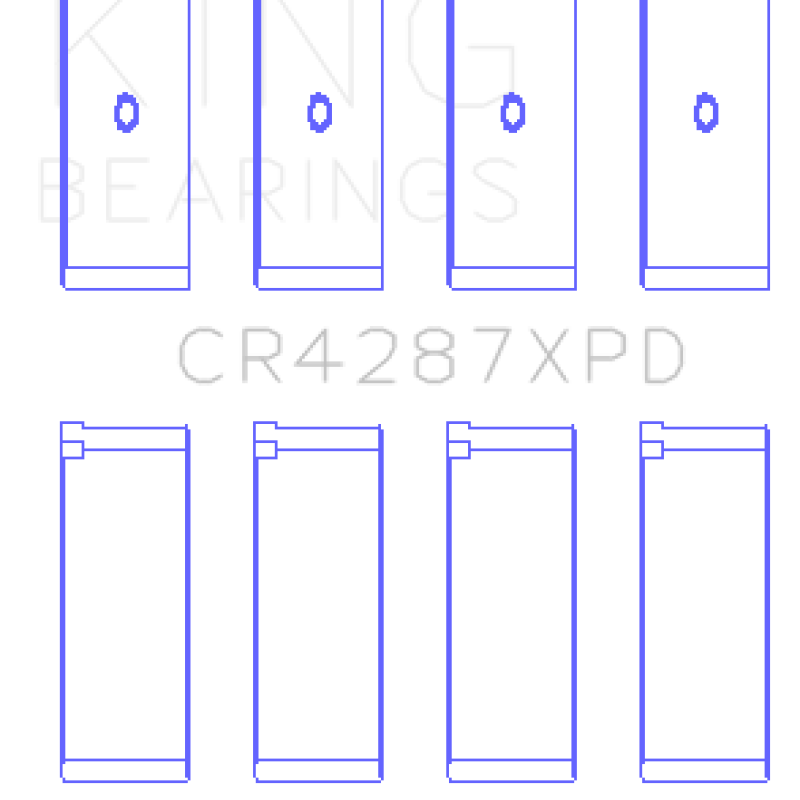 King Engine Bearings GCR4287XPD - KINGCR4287XPD - King Honda B18C1/B18C5 16V (Size Standard - Predoweled for Alum Rods) Performance Rod Bearing Set - Shipped in Europe - Tuningsupply.com
