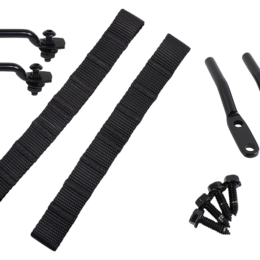 Kentrol 50725 - KEN50725 - Kentrol 76-95 Jeep CJ/YJ Door Strap Kit Black Powdercoat Stainless Steel - Shipped in Europe - Tuningsupply.com