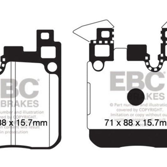 EBC DP42133R - EBCDP42133R - EBC 14+ BMW M3 3.0 Twin Turbo (F80) Yellowstuff Rear Brake Pads - Shipped in Europe - Tuningsupply.com