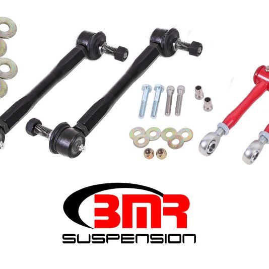 BMR Suspension ELK015R - BMRELK015R - BMR 16-17 6th Gen Camaro Front and Rear Sway Bar End Link Kit - Red - Shipped in Europe - Tuningsupply.com