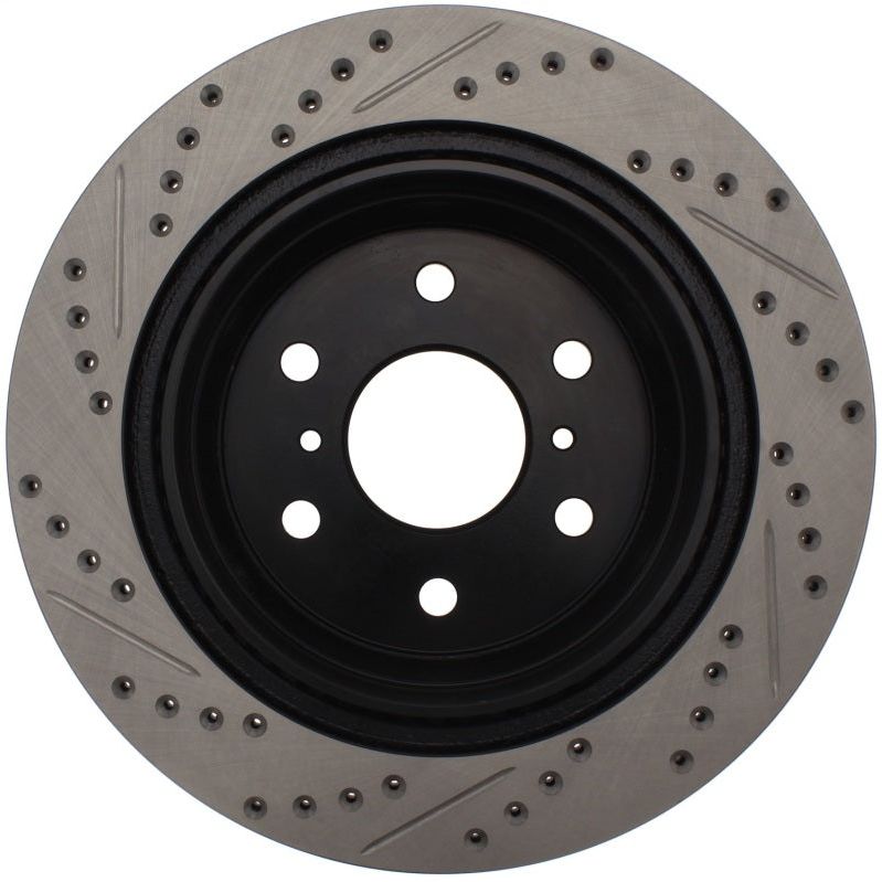 Stoptech 127.66065R - STO127.66065R - StopTech 05-10 GMC Sierra (w/ Rear Drum) / 07-09 GMC Yukon Rear Right Slotted & Drilled Rotor - Shipped in Europe - Tuningsupply.com